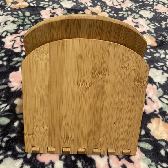 Wonder Bread Crustless Sandwich Cutter Bamboo Napkin/Letter Holder Crunchy - Picture 4 of 7